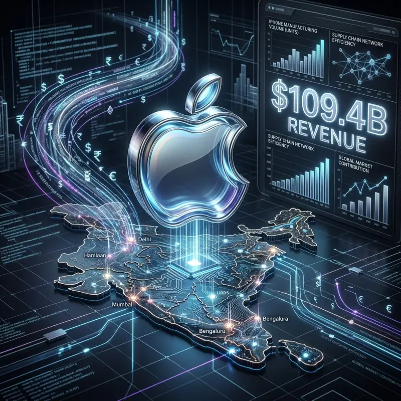 Apple Record Revenue India: $109.4B कमाई में भारत का बड़ा योगदान! 🍎📈