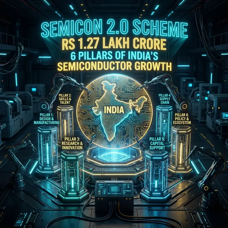 Ashwini Vaishnaw Semicon 2.0 Scheme: ₹1.27 लाख करोड़ और 6 पिलर्स का नोटिफिकेशन! 🚀🇮🇳