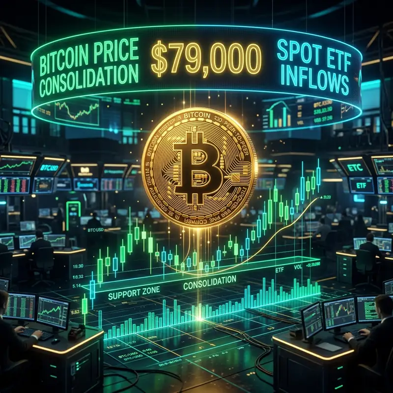 Bitcoin Price Consolidation 79000 ETF: $81,000 छूकर बाजार स्थिर! 💰📈