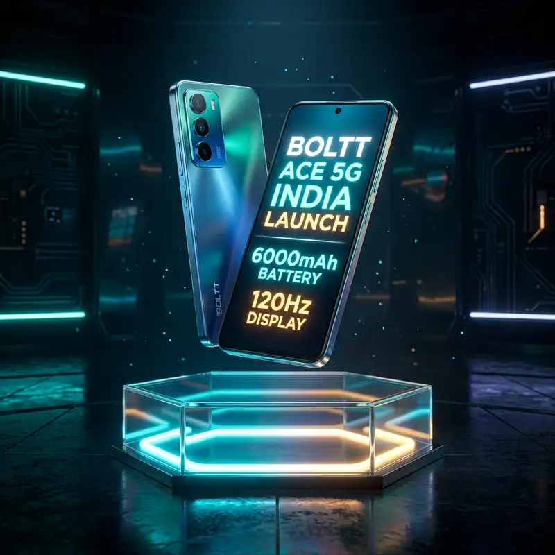Boltt Ace 5G India Launch: 6000mAh बैटरी और 120Hz स्क्रीन! 📱🔋
