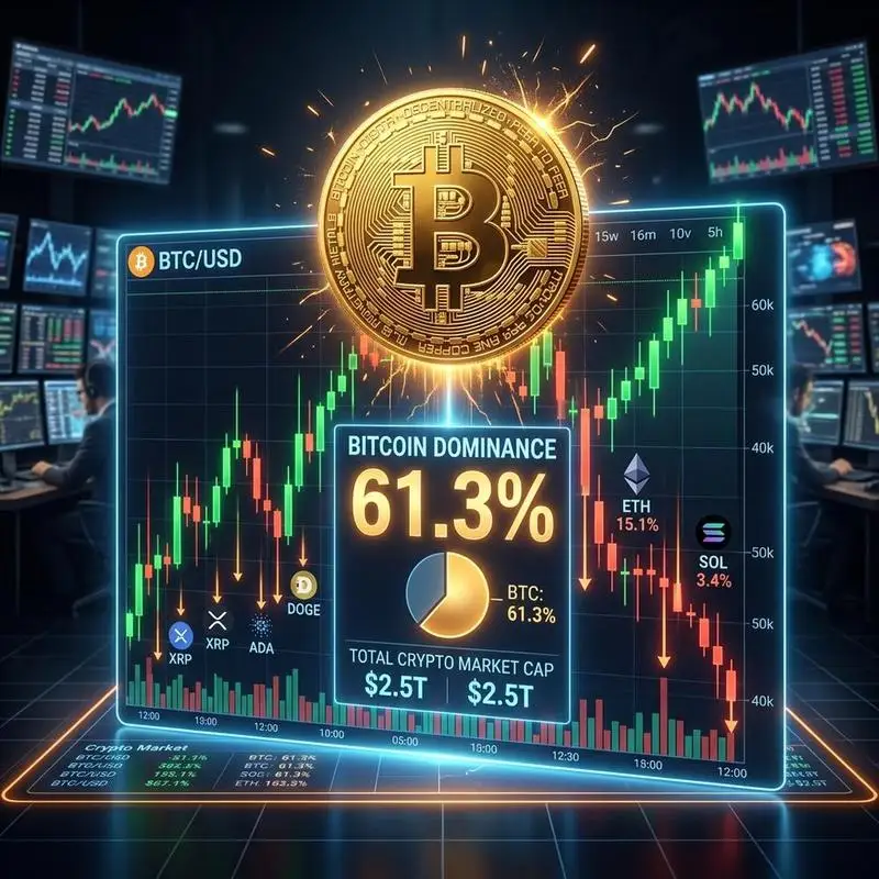 Bitcoin Dominance 61% पर पहुंची: क्या Altcoins को अब Follow करना चाहिए? 📊₿