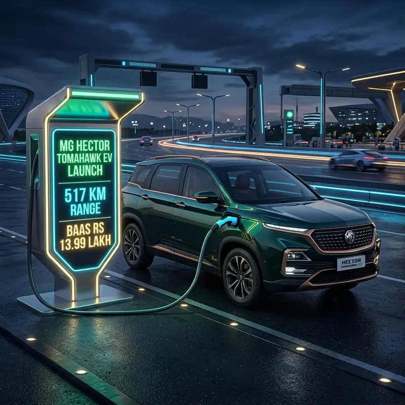MG Hector Tomahawk EV Launch: 517 KM रेंज और ₹13.99 लाख BaaS कीमत! 🚗⚡