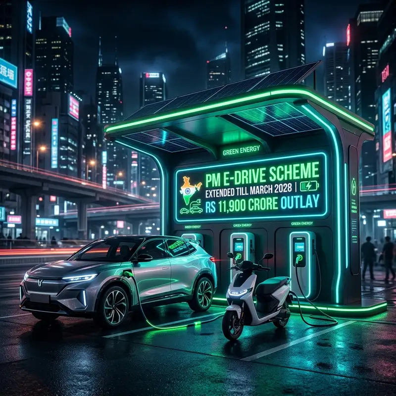 PM E-DRIVE Scheme Extension 2028: ₹11,900 करोड़ के बजट के साथ विस्तार! 🚗⚡
