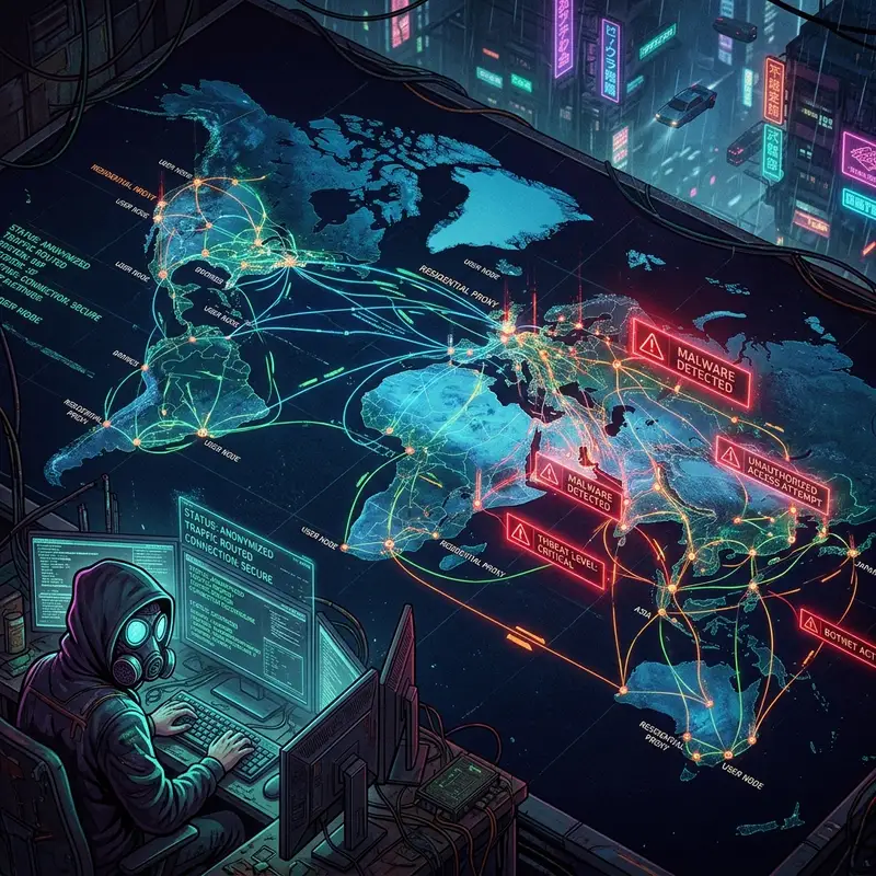 खतरे की घंटी! क्या आपका मोबाइल भी Residential Proxy Network (Malware) का हिस्सा है? 🚨📱