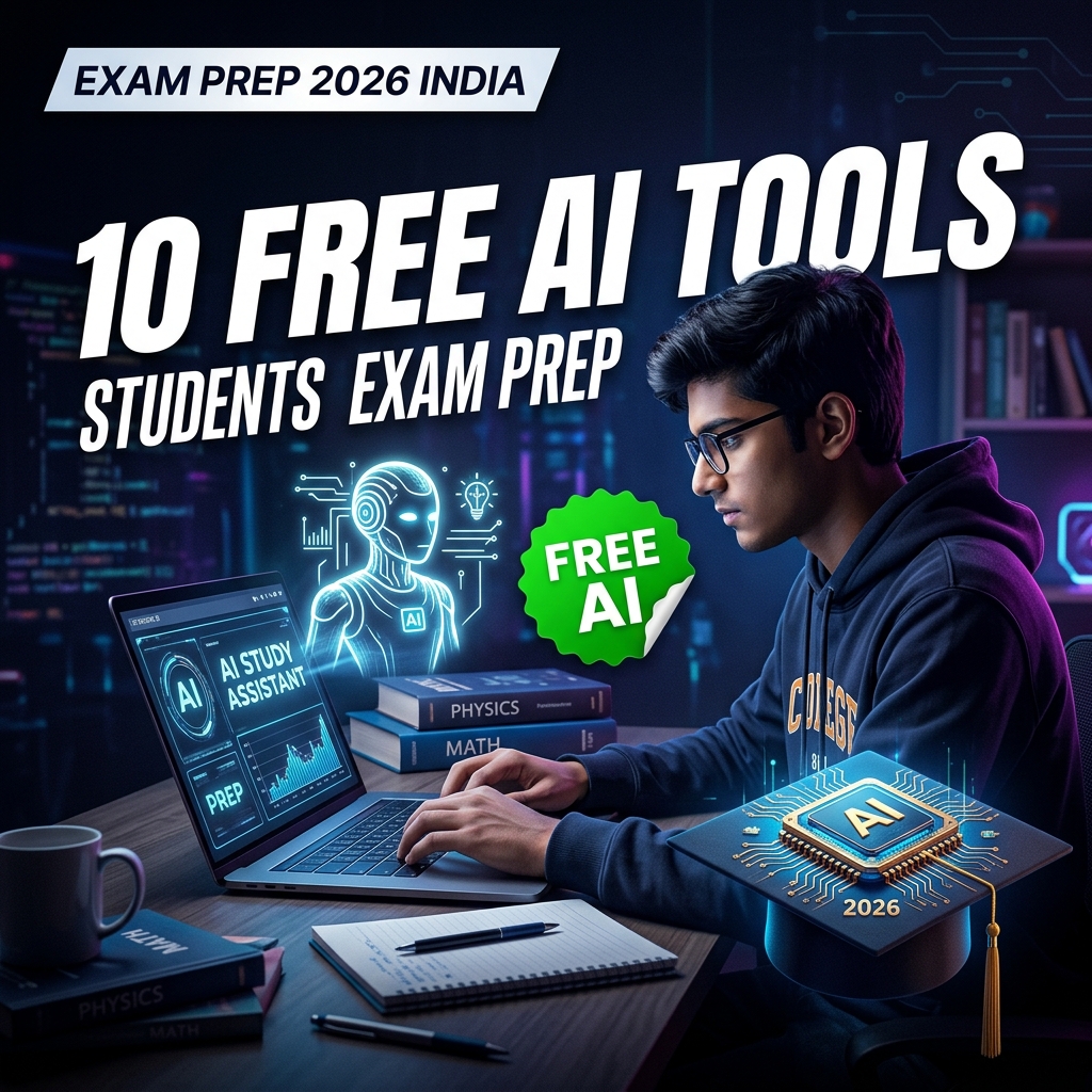 Students के लिए 10 Free AI Tools — Exam Preparation 2026 (Game Changer!)